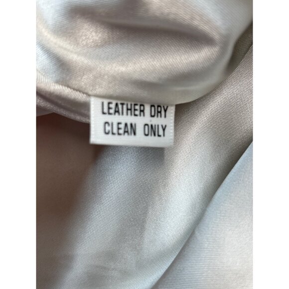 The Leather Factory Skirt Womens 7/8 White Leather Lined Midi Made in USA - Picture 6 of 9